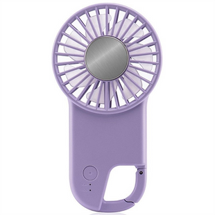Вентилятор портативний SQT-BF2 з карабіном 1800mAh Фіолетовий (Violet) 192984 фото