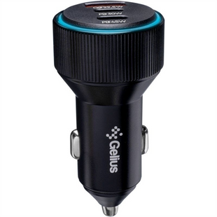 Автомобільний зарядний пристрій Gelius Genesis GP-CC011 1USB+2Type-C 60W (45W C1+15W A+C2) Чорний (Black) 165085 фото